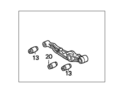 Honda 52350-SH3-A21 Arm, Right Rear (Lower) (Abs)