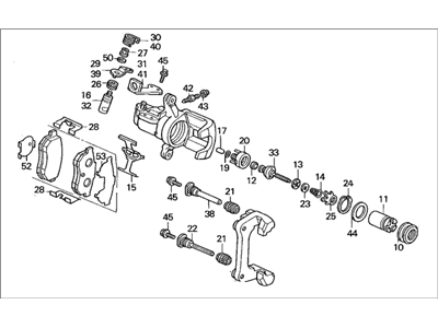 1993 Honda Civic Brake Caliper - 43230-SR3-013