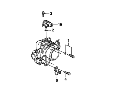 1993 Honda Civic Throttle Body - 16400-P07-A00