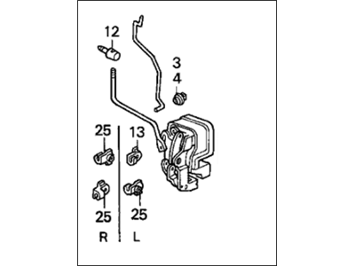 1993 Honda Civic Door Lock - 72110-SR0-A01