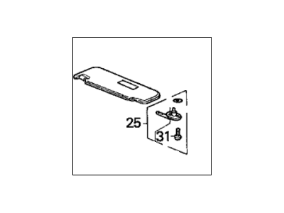 1995 Honda Civic Sun Visor - 83280-SR3-A23ZA
