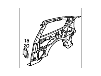 Honda 64300-SR3-300ZZ Panel, R. RR. Inside