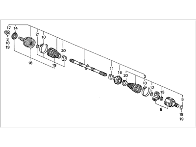 Honda 44010-SR1-000 Driveshaft Set, Passenger Side