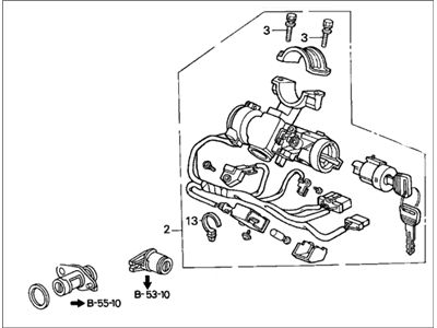 Honda 35010-SR3-A10 Lock Set