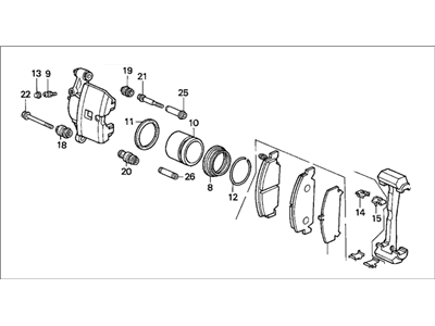 1995 Honda Civic Brake Caliper - 45230-SR8-A01