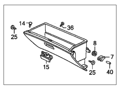 1992 Honda Civic Glove Box - 77500-SR3-C01ZA