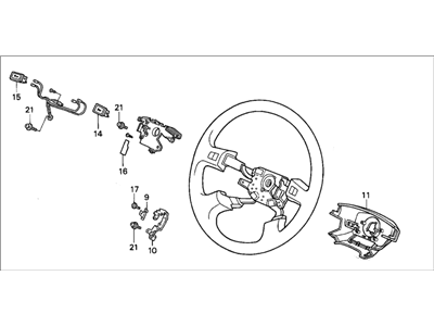 1995 Honda Civic Steering Wheel - 78510-SR4-A03ZA