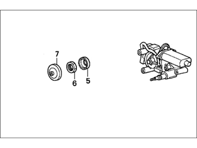 Honda 76700-SR3-003 Motor Assembly, Rear Wiper