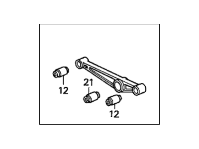 Honda 52350-SR0-A10 Arm, Right Rear (Lower)