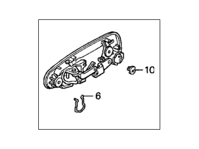 Honda 72180-SR8-A00ZC Handle Assembly, Driver Side (Outer) (Frost White)