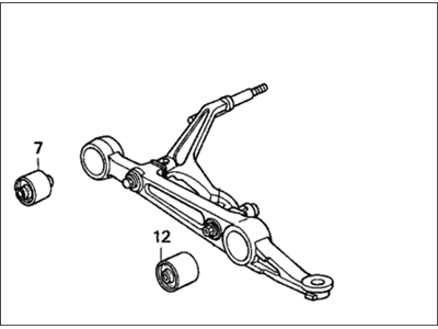 Honda 51360-SR3-A01 Arm Assembly, Left Front (Lower)