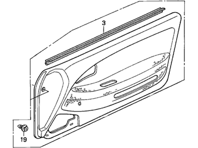 1992 Honda Civic Door Trim Panel - 83533-SR0-A30ZC