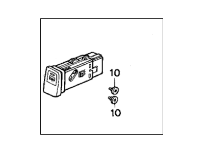 Honda 35500-SR3-A01ZB Switch Assembly, Rear Defroster (Charcoal)