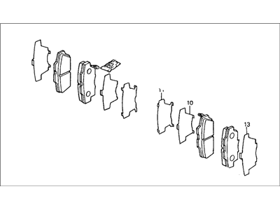 Honda 45022-SM2-525 Pad Set, Front