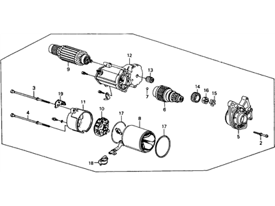 1990 Honda Accord Starter Motor - 31200-PT0-003