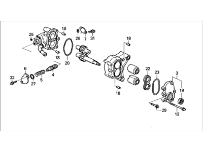 Honda 56110-PT0-050 Pump Sub-Assembly, Power Steering