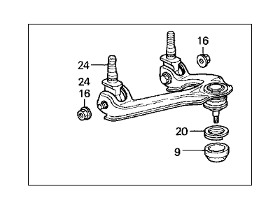 Honda 51450-SM1-A02 Arm Assembly, Right Front (Upper)