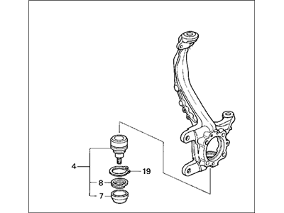 Honda 51210-SM4-J02 Knuckle, Right Front