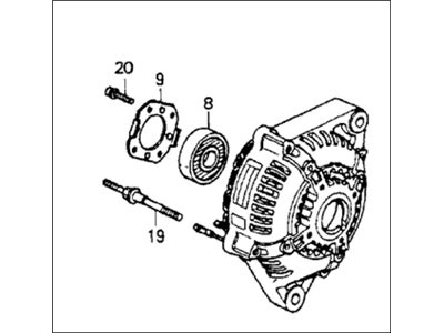 Honda 31109-PT0-003 Frame Assembly, Drive End