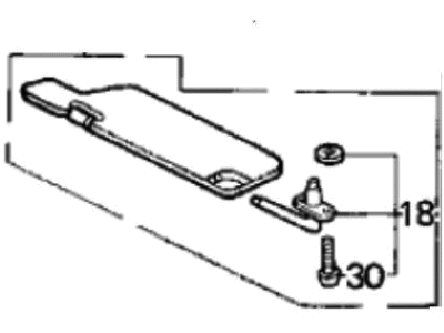 1992 Honda Accord Sun Visor - 83280-SM4-A16ZE