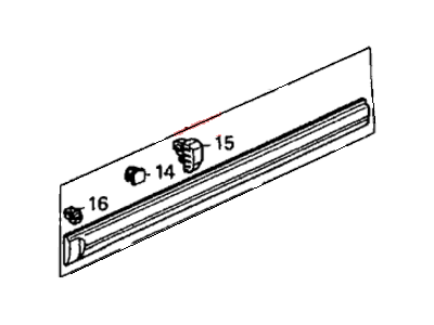 1990 Honda Accord Door Moldings - 75322-SM2-A01