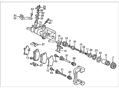 1992 Honda Accord Brake Caliper - 43230-SM4-G04