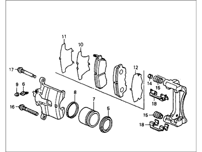 1991 Honda Accord Brake Caliper - 45210-SM4-A02