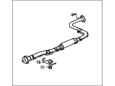 Honda 18220-SM5-A13 Pipe B, Exhuast