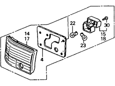 1992 Honda Accord Tail Light - 34150-SM2-A01