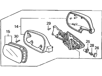 Honda 76250-SM2-A01 Mirror Assembly, Driver Side Door (Matsuyama)