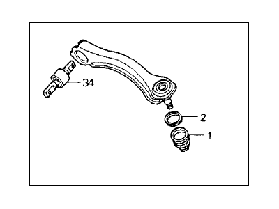 Honda 52400-SM1-A02 Arm, Left Rear (Upper)