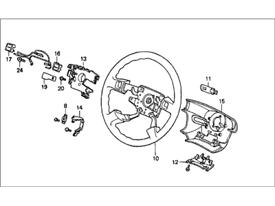 1992 Honda Accord Steering Wheel - 78510-SM5-A82ZA