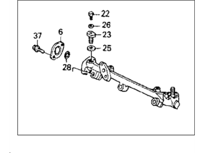 1993 Honda Prelude Fuel Rail - 16610-PT3-A00