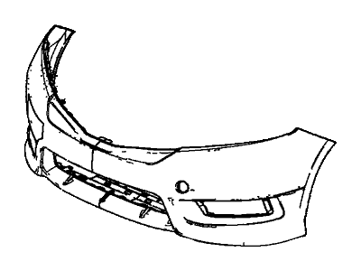 Honda 04711-TK6-A70ZZ Face, Front Bumper (Dot)