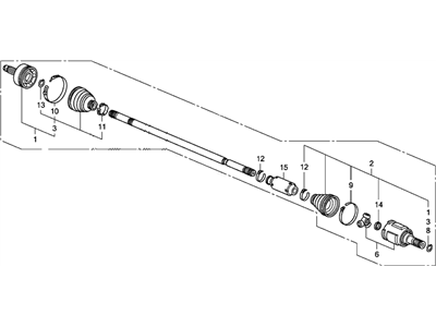 Honda Fit Axle Shaft - 44305-TF0-N20