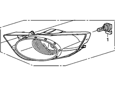 Honda 33951-TK6-305 Foglight Unit, Driver Side (C00)