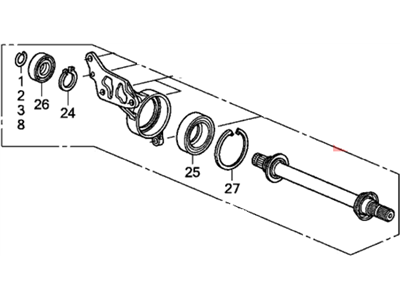 2010 Honda Fit Axle Shaft - 44500-TF0-Y00