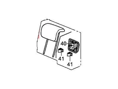 Honda 82140-TK6-A02ZA Headrest Assy., RR. *NH167L* (GRAPHITE BLACK)