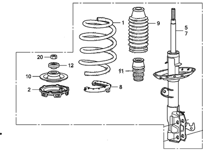 2012 Honda Fit Shock Absorber - 51610-TK6-A61