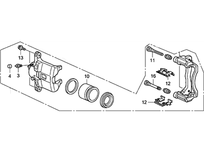 2011 Honda Fit Brake Caliper - 45019-TK6-A04