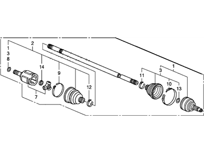 2009 Honda Fit Axle Shaft - 44306-TF0-N20