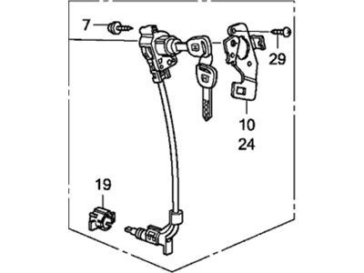 Honda 72185-TF0-G01 Cylinder, Driver Side Door