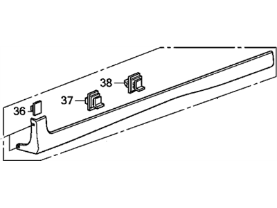 Honda 71800-TF0-J01ZL Garnish Assy., R. Side Sill *NH737M* (POLISHED METAL METALLIC)