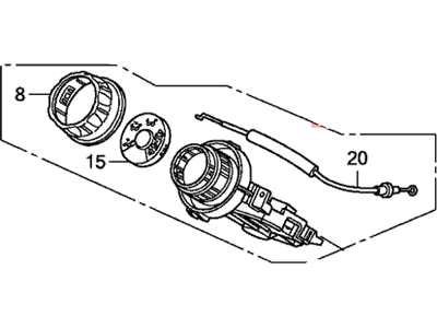 Honda 79550-TK6-A01ZB Control Assy., Mode *NH618L* (DARK GUN METALLIC)