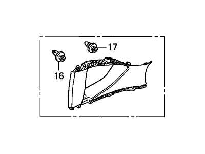 Honda 84131-TF0-N81ZC Garnish Assy., R. Quarter Pillar *NH556L* (GRAY)