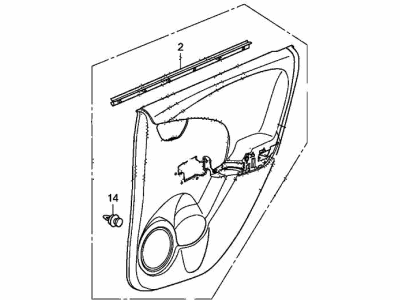 2011 Honda Fit Door Trim Panel - 83730-TK6-A03ZB