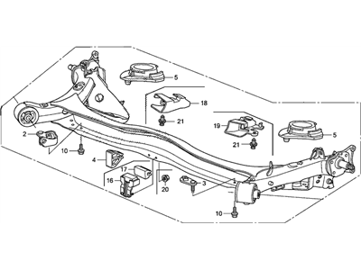 Honda 42100-TK6-020 Beam Assembly, Rear Axle