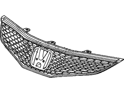 Honda 71121-TK6-A11 Base, Front Grille