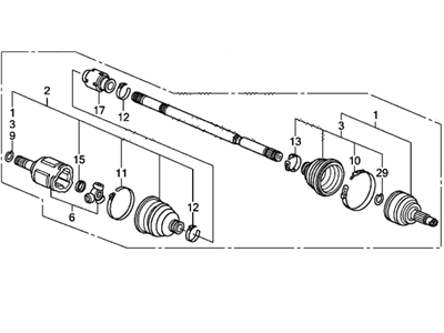 2009 Honda Fit Axle Shaft - 44306-TK6-A01