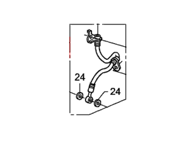 Honda 01465-TF0-010 Hose Set, Left Front Brake